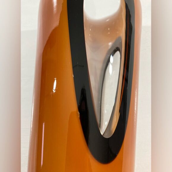 Rare Murano Cased Art Glass Vase Finestre Hand Blown MCM Two Tone - Picture 10 of 10